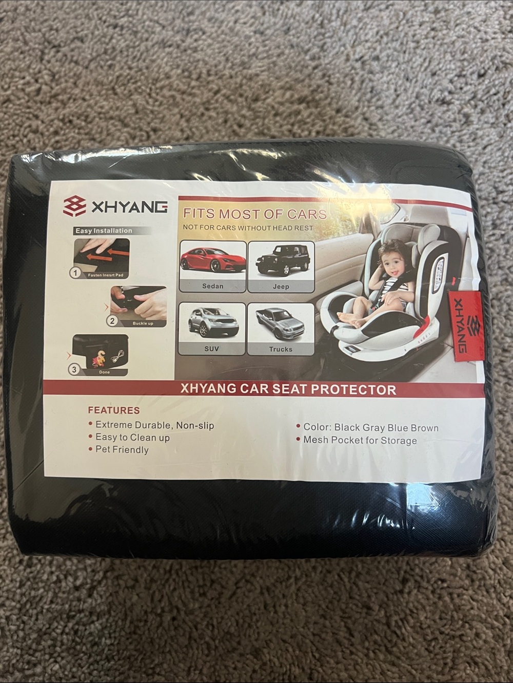 XHYANG Car Seat Protector - Black